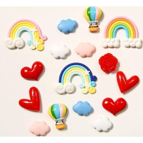 Hot sale balloon white cloud rainbow peach heart rose flower cartoon refrigerator magnet magnet