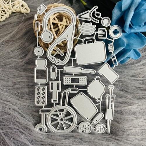 Medical Wheelchair Needle Metal Cutting Dies DIY Scrapbook Paper Cards Embosse Decorative Craft Die Cut handmade craft