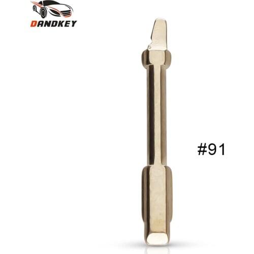 Dandkey NO.91 Metal Blank Flip Original Replacement Car Remote Key Uncut Blade Type #91 For Ford Original FO21 Key Blade