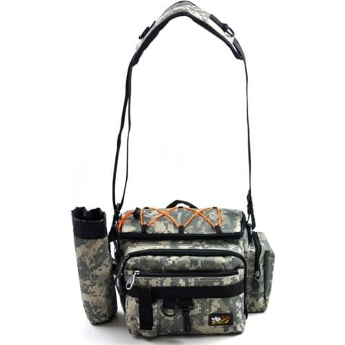 Multifunction Fishing Bag 20x11x17cm High Capacity Fishing Tackle Lure Bag Shoulder Bag Canvas Waist Bag