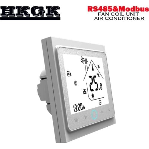Modbus& RS485 RTU communication2Pipe smart heat cool temp thermostat 95-240VAC,24VAC