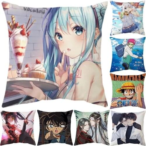 New 45X45cm anime loli Pillowcase Hugging Body Pillow sexy Sofa throw Pillows cover Otaku Pilow school Girl boyfriend Dakimakura