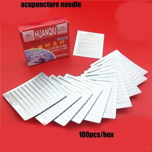 Stainless Steel Disposable Sterile Acupuncture Needle For Single Use100pcs/box massage needle 0.25/0.3/0.35