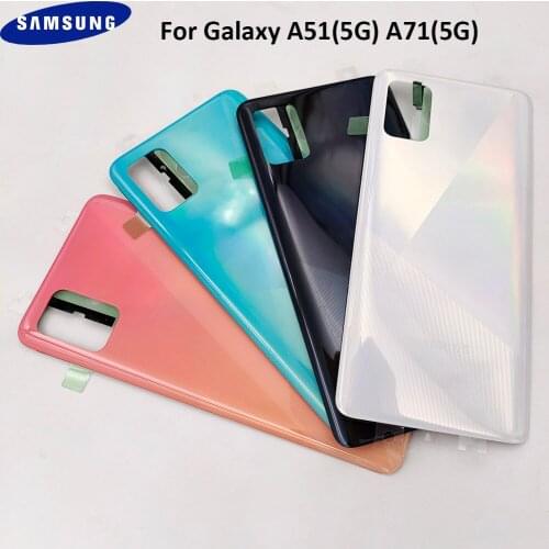 Official Samsung A51 A71 (5G) 2020 Plastic Back Housing Battery Cover Rear Door Case For A5100 A71 SM-A7160 Replace Panel Case