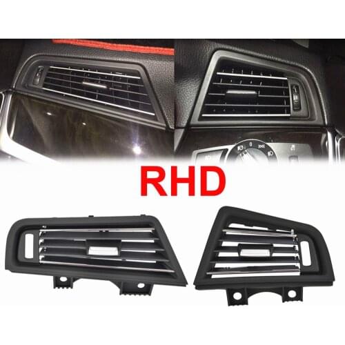 For BMW 5 Series F10 F18 2010-2017 RHD Front Row Wind Air Conditioning Vent Grill Outlet Panel Chrome Plate