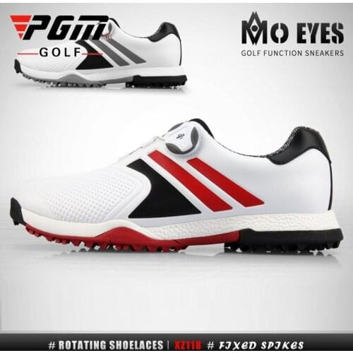 PGM Professional Men Waterproof Golf Shoes Men Comfortable Breathable Sneaker Male Outdoor Spikes Anti-skid Golf Shoes D0769