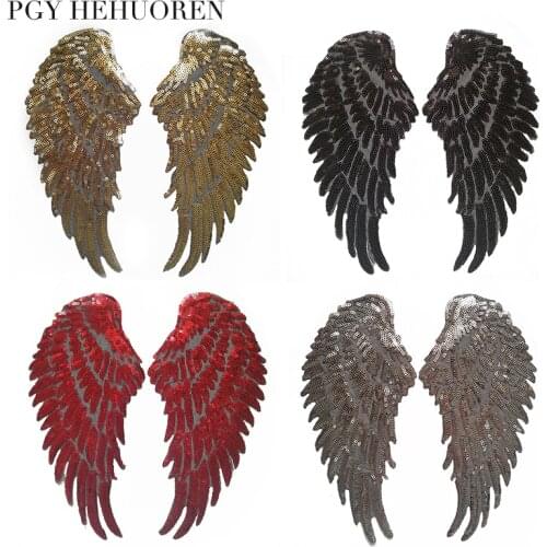 PGY 1 pair/Angel wings Sewing Patch T-Shirt Adhesive Applique Embroidery Patch DIY Clothing Accessory Backpack Patches