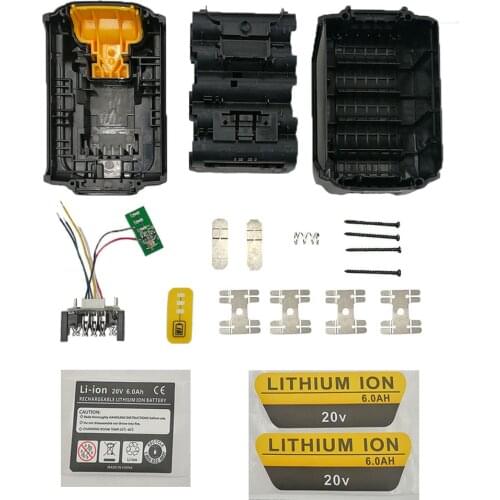 Dawupine DCB200 Battery Plastic Case (no battery cell ) PCB Circuit Board For Dewalt 18V 20V 3.0Ah 4.0Ah DCB200 Li-ion Battery