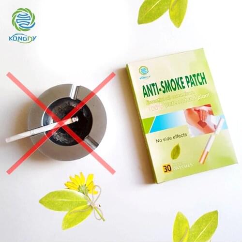 KONGDY Anti Smoke Patch 100% Natural Ingredient 30 Pcs/Box Smoking Cessation Pad Natural Herbal to Give Up Cigarette Plaster
