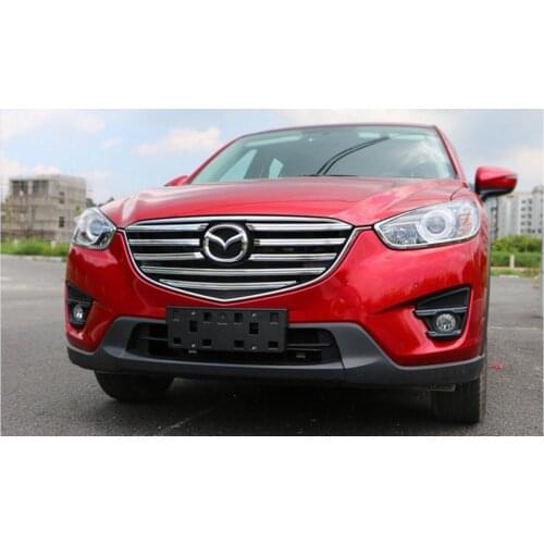 Stainless steel Front up Grid Grill Grille 9pcs/Set Fit For Mazda CX-5 CX5 2015 2016
