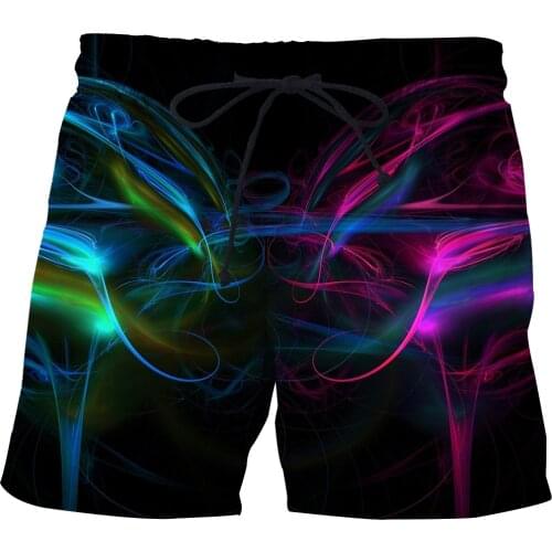 Summer Hot Sale Mens Art Star Beach Shorts 3D printed graphic shorts Harajuku art graffiti shorts Mens casual sports shorts men
