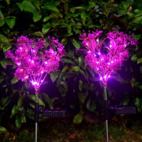 Solar Light LED Butterfly Orchid Lawn Lamp Outdoor Waterproof Garden Garden Park Path Corridor Lawn Decorative Lighting 1/2pcs