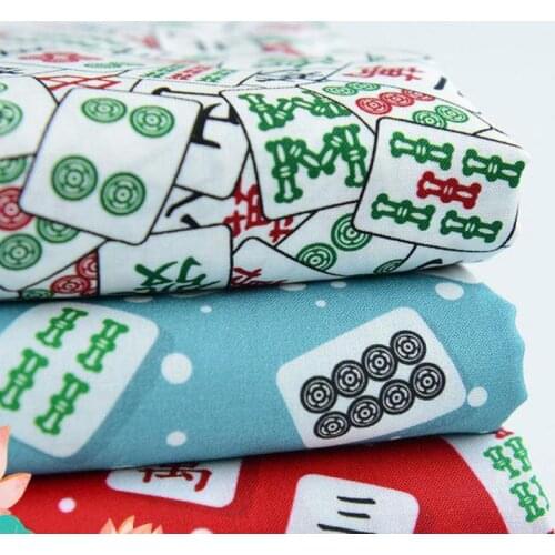 50*130CM Fabric Cotton Plain Printing Diy Handmade Tablecloth Cushion Bag Doll Sewing Quilting Fabrics For Patchwork Needlework