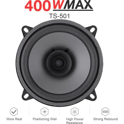 1pcs 12V 5 Inch 400W Universal Car Coaxial Speaker Vehicle Door Auto Audio Music Stereo Full Range Frequency Hifi Speakers