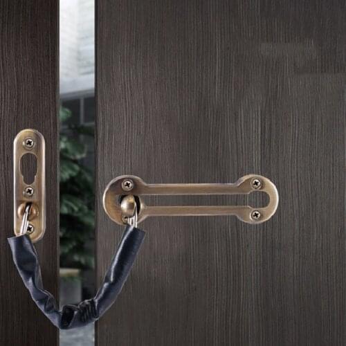 Zinc Alloy Thickened Door Chain Anti-theft Guard slide hasp Latch Buckle Lock home Hotel Room Inner Safety Bolt Hardware