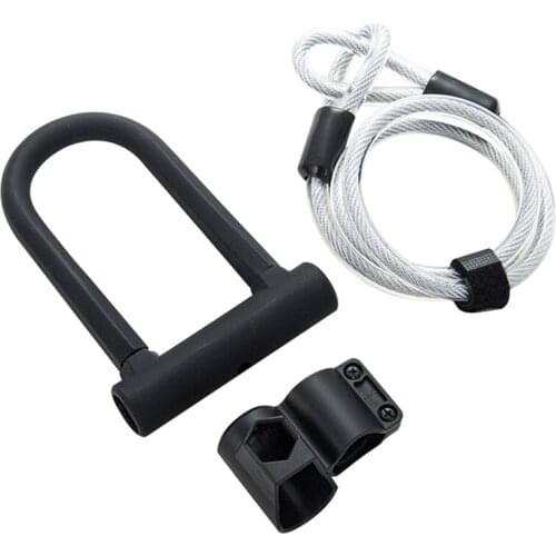 Bicycle U Lock Steel Safety Anti-Theft MTB Road Bike Cable U-Lock Set Security Cycling Locks