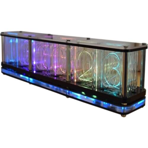 Time Tube Glow Tube Quasi-glow Tube Clock LED Digital Full Color RGB Night Light Bar Atmosphere Clock Home Decoration Gift