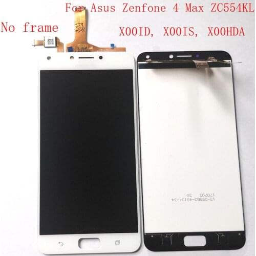 5.5" Black /white For Asus Zenfone 4 Max ZC554KL X001D Display Lcd Screen With Touch Panel Glass Digitizer Full