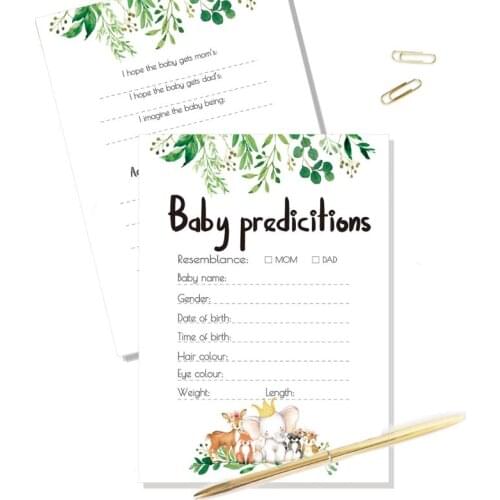 10 Baby Shower Prediction and Advice Cards Baby Shower Games Activities Supplies P31B