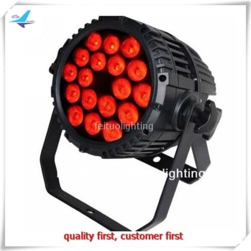 12pcs/lot flight case outdoor led party lights ip65 dmx led par rgbw par led 4 in1 18x10w par can 8CH outdoor Party DJ Disco