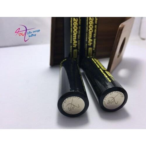 2 pieces of battery Wholesale 100% Authentic Liter energy battery 3.7v 18650 2600mah li-ion battery