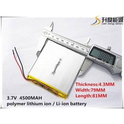 2pcs [SD] 3.7V,4500mAH,[437981] NTC;PLIB;polymer lithium ion / Li-ion battery for tablet pc;POWER BANK;CELL PHONE
