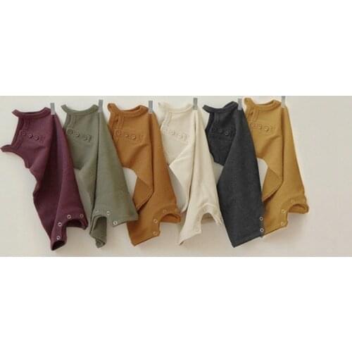 2021 Korean childrens clothing summer simple cotton strap vest baby one-piece babys dress