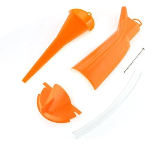 3pcs/Set Motorcycle Orange Drip-Free Oil Filter Funnel Tool For Harley Sports Motorcycle Oil Change Tool Replacement