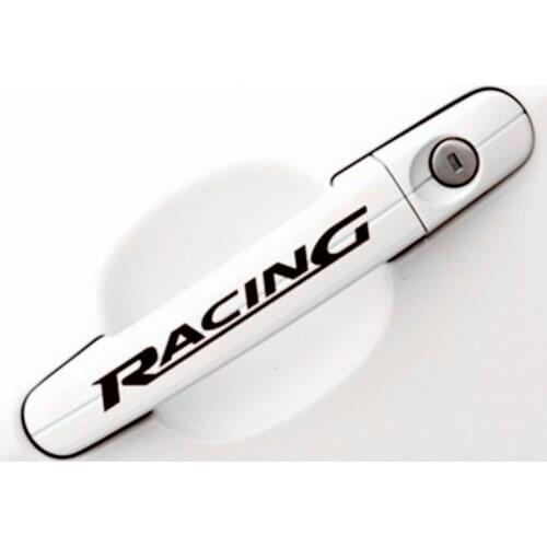 New 4pcs Car Sports Racing Door Handle Sticker Decal Styling For FORD FOCUS 2 Focus 3 Mondeo Fiesta Kuga MK Mustang F150