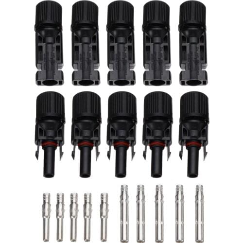 1 Kit Copper Sliver Plated 30A 4mm/6mm/square Load Capability With Big Current High Voltage Solar Panel Connectors 5 Pairs