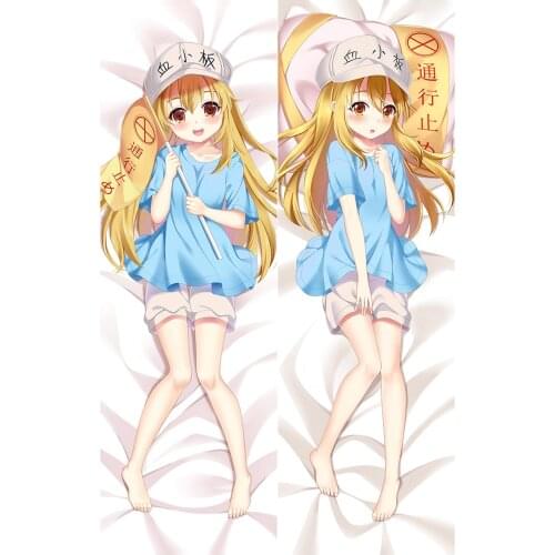 Anime Cells at Work! Platelet Kesshōban Pillow Case Cosplay Dakimakura Hugging Body Prop