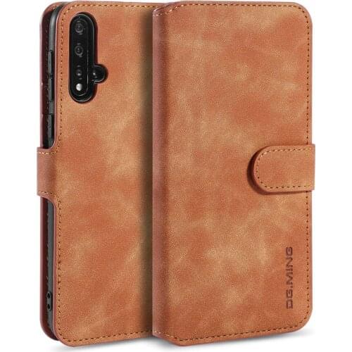 Case For Huawei Nova 5 Luxury Flip Leather Phone Wallet Credit Card Retro Magnetic Shockproof Protective Stand Wallet Cover