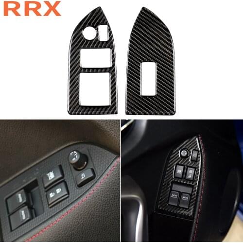 For Toyota 86 Subaru BRZ 2013-2017 Carboon Window Lift Switch Button Frame Panel Sticker Door Control Accent Car Accessories