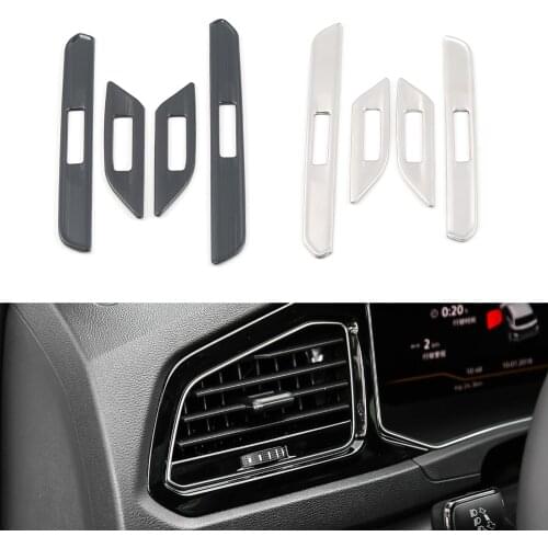 Chrome Side Air Conditioning AC Outlet Vent Adjustment Pulley Cover Trim For Volkswagen T-Roc T Roc 2018 - 2020 Accessories