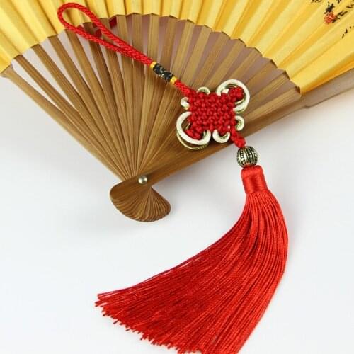 10pcs Red Lucky Chinese Knot Cross Stitch Tassel Chinese Talisman Good Luck Knot Party Gift Traditional New Year Decoration