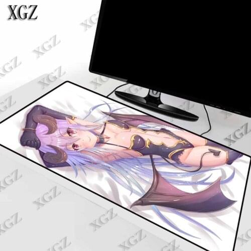 XGZ Sexy Girl Anime Mouse Pad Gamer Large Locking Edge Gaming Mousepad Computer Desk Mat for CSGO DOTA LOL XXL