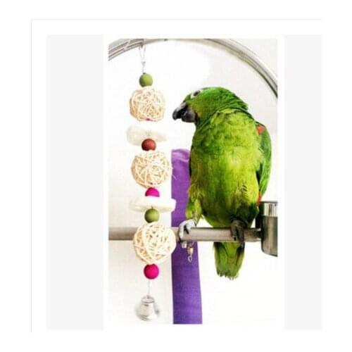 Pet birds toy round circle rings climbing rope toys wholesale bite 18cm