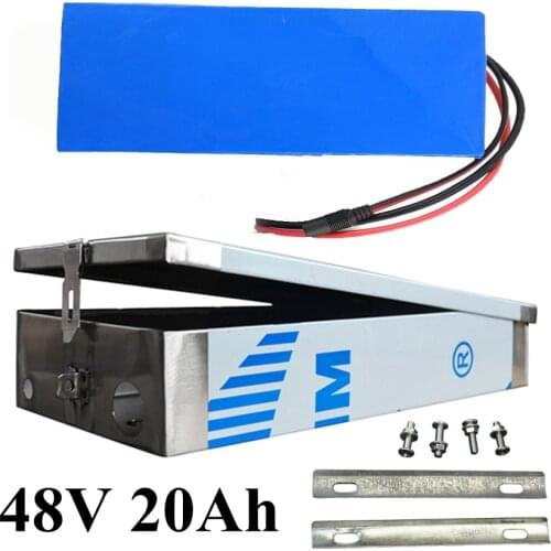 GTK 48v 20ah li-ion lithium battery pack waterproof stainless steel case for 48v 500w electric bike electric scooter tricycle