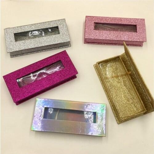 Magnetic box empty lashes box hard cardboard lashes packing glitter dramatic best selling
