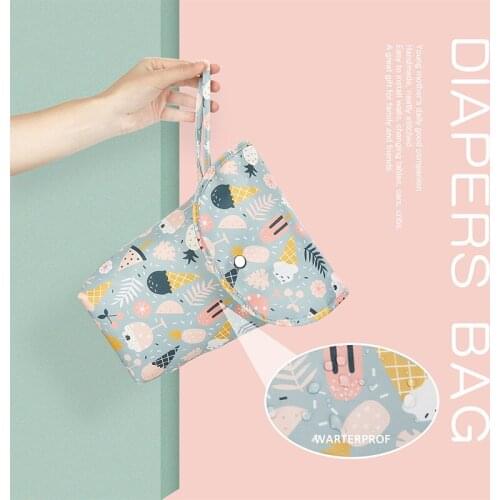 Mini Baby Diaper Organizer Bag Travel Nappy Bags Nursing Menstrual Pads Waterptoof Wetbag Stroller Maternity Bag Pouch Reusable