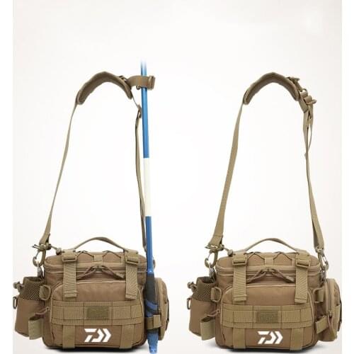 Multifunctional Fishing Bags 1000D waterproof Reel Lure Waist Pack Messenger Pole Outdoor Shoulder Fishing Bag Carp Tackle