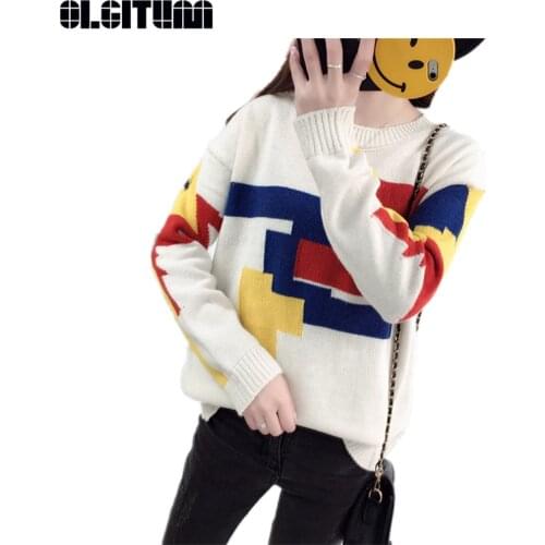 New 2020 Autumn and Winter Pullover Sweater Women Sweater Short O-neck Thick Woolen Women Sweater