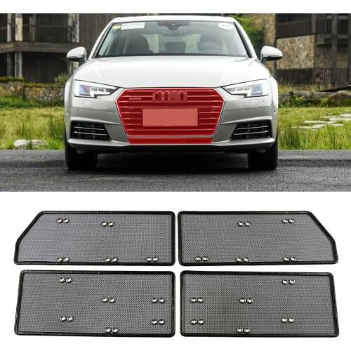 For Audi A4 B9 2016-2019 Front Grille Mesh Insect Net Cover Trim Radiator Protective Condenser Protection Anti Pest Dust Garbage