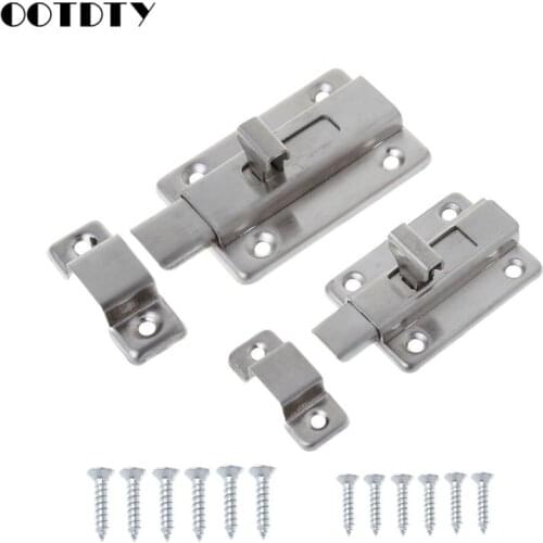 Stainless Steel Spring Latch Slide Door Lock Security Gate Barrel Bolt Padlock
