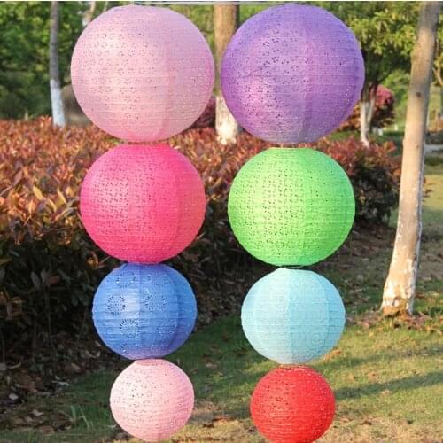 10-40cmChinese Style Hollow Paper Lanterns Wedding Lanterns Holiday Party Supplies Decoration Home Bedroom Paper Balls Lanterne