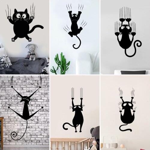 Funny Kitten Claws Cat Vinyl Wall Stickers Decal Mural Home Decor Bedroom Kids room Removable Wall Sticker Gift