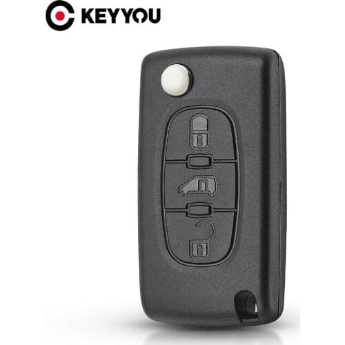 KEYYOU CE0523 CE0536 Replacement For Fiat Scudo HU83/VA2 Blade Flip Folding Remote Key Case Shell Fob 3 Buttons Car Styling