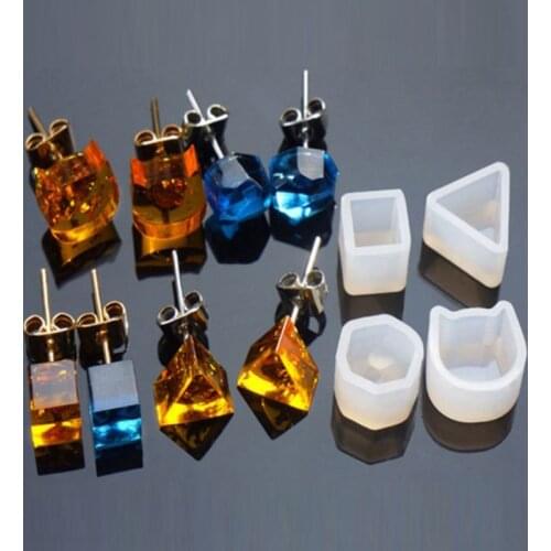 16Pcs Tiny Silicone Jewelry Earring Necklace Pendant Mold Casting Epoxy Resin Jewelry Tools Drop Shipping