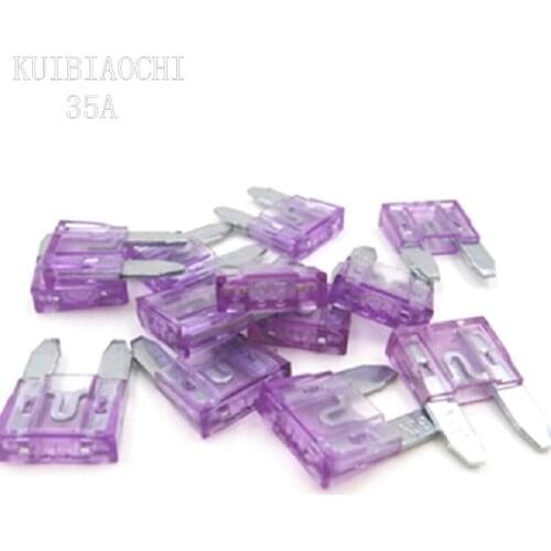 50pcs/lot 35A MINI Car Fuse Auto Car Truck ATC Mini Blade Trumpet Car Fuses 35A AMP Wire Set P5