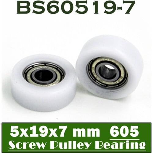 605 ZZ Ball Bearing Covered With POM Plastic 5*19*7 mm ( 2 PCS ) Plastic Pulley Bearings 605 Z 2Z